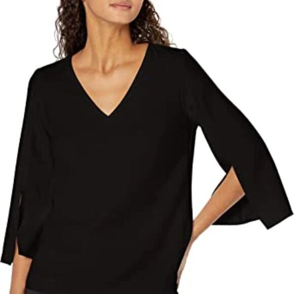 Trina Turk Frey 2 Slit Sleeve Top - Picture 1 of 8